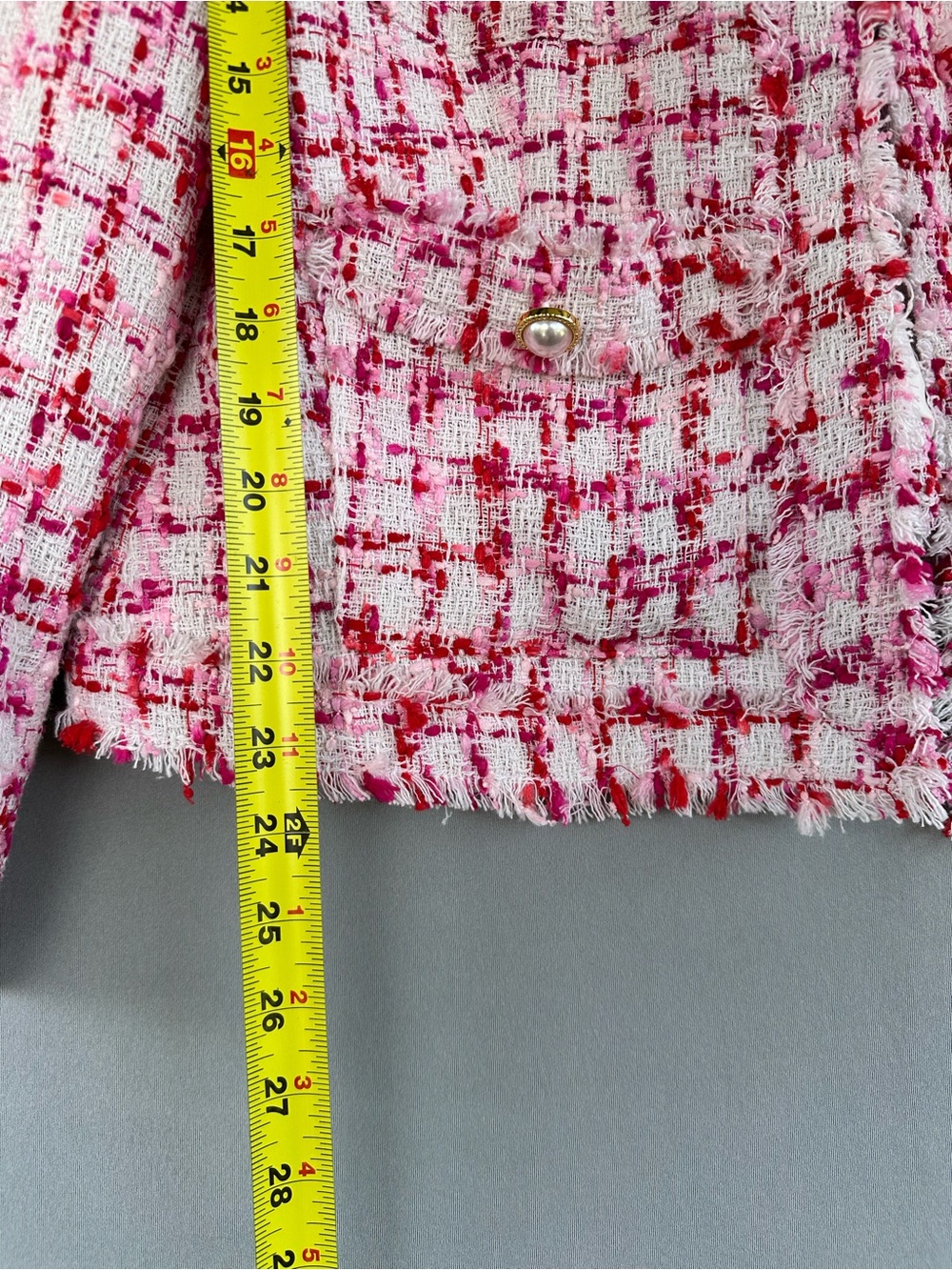 Nanette Lepore Tweed Blazer Jacket Size 14 - Picture 7 of 9